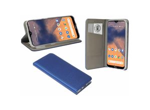 4251678469590 - cofi1453® Buch Tasche Smart kompatibel mit NOKIA 23 Handy Hülle Etui Brieftasche Schutzhülle mit Standfunktion Kartenfach Blau