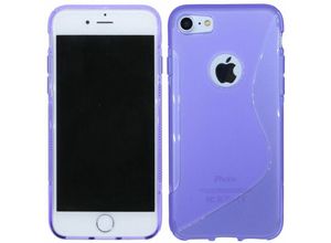 4251678469804 - cofi1453 S-Line TPU SchutzHülle kompatibel mit iPhone SE 2020 Silikon Hülle Silikonschale Case Cover Zubehör Bumper in Lila