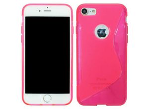 4251678469811 - cofi1453 S-Line TPU SchutzHülle kompatibel mit iPhone SE 2020 Silikon Hülle Silikonschale Case Cover Zubehör Bumper in Pink