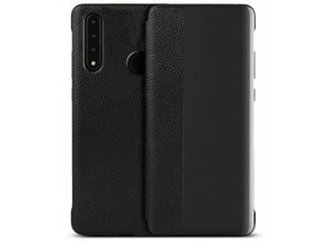 4251678470824 - Flip Cover Sleep Case Smart View Cover Case Tasche Schutzhülle Buchtasche Zubehör Aufklappbare Hülle kompatibel mit Huawei Mate 20 Lite Schwarz