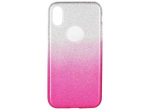 4251678472026 - cofi1453 Forcell Shining Silikon Hülle Cover Bumper Zubehör kompatibel mit Huawei P40 Lite E Schutzhülle Soft Case Schutz Motiv in Transparent Rosa