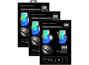 4251678472873 - - cofi1453 3X Panzer Schutz Glas 9H Tempered Glass Display Schutz Folie Display Glas Screen Protector kompatibel mit Motorola Moto G8 Power