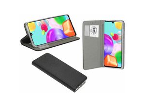 4251678473818 - cofi1453 Buch Tasche Smart kompatibel mit SAMSUNG GALAXY A41 ( A415F ) Handy Hülle Etui Brieftasche Schutzhülle mit Standfunktion Kartenfach Schwarz