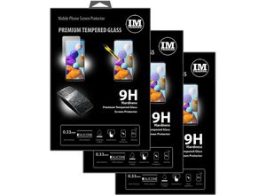 4251678476635 - cofi1453 3X Panzer Schutz Glas 9H Tempered Glass Display Schutz Folie Display Glas Screen Protector kompatibel mit Samsung Galaxy A21s (A217F)