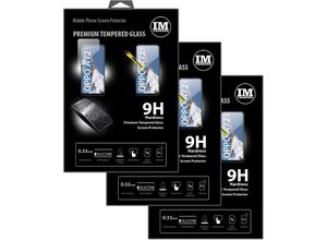 4251678476871 - cofi1453 3X Panzer Schutz Glas 9H Tempered Glass Display Schutz Folie Display Glas Screen Protector kompatibel mit Oppo A72
