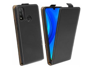 4251678477113 - cofi1453® Flip Case kompatibel mit HUAWEI P SMART 2020 Handy Tasche vertikal aufklappbar Schutzhülle Klapp Hülle Schwarz - Schwarz