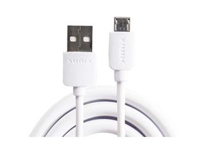 4251678478219 - Usb Micro-USB 3A Datenkabel Ladekabel Smartphone Fast Charge Snyc kompatibel mit SamsungNokiaHuawei weiß - Sunix