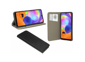 4251678489185 - cofi1453 Buch Tasche Smart kompatibel mit SAMSUNG GALAXY A31 ( A315F ) Handy Hülle Etui Brieftasche Schutzhülle mit Standfunktion Kartenfach Schwarz