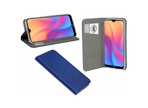 4251678489345 - cofi1453® Buch Tasche Smart kompatibel mit XIAOMI REDMI 8A Handy Hülle Etui Brieftasche Schutzhülle mit Standfunktion Kartenfach Blau