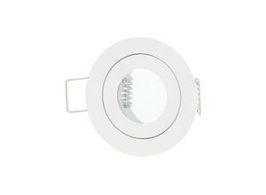 4251678491102 - IP44 Einbaustrahler Set GU4 MR11 Leuchte Spot Einbaurahmen Wasserdicht Lampe Rund Weiß aus Aluminium mit GU53 Fassung keine Leuchtmittel Weiß - Led