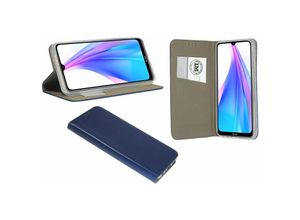 4251678492147 - cofi1453® Elegante Buch-Tasche Hülle Smart Magnet kompatibel mit XIAOMI REDMI NOTE 8T Leder Optik Wallet Book-Style Cover Schale in Blau