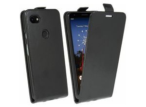 4251678494660 - cofi1453® Flip Case kompatibel mit GOOGLE PIXEL 3A XL Handy Tasche vertikal aufklappbar Schutzhülle Klapp Hülle Schwarz - Schwarz