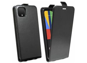 4251678494691 - cofi1453® Flip Case kompatibel mit GOOGLE PIXEL 4 Handy Tasche vertikal aufklappbar Schutzhülle Klapp Hülle Schwarz - Schwarz