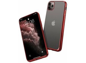 4251678495087 - cofi1453 ELECTRO MATT Silikon Hülle Cover Bumper Zubehör kompatibel mit iPhone 11 Pro Schutzhülle Soft Case Schutz Rot