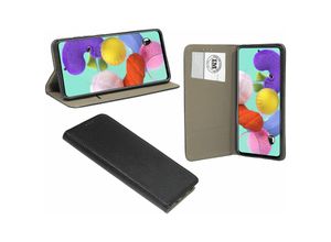 4251678495902 - cofi1453 Buch Tasche Smart kompatibel mit SAMSUNG GALAXY A51 ( A515F ) Handy Hülle Etui Brieftasche Schutzhülle mit Standfunktion Kartenfach Schwarz