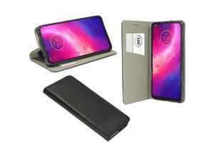 4251678496725 - cofi1453® Buch Tasche Smart kompatibel mit MOTOROLA ONE HYPER Handy Hülle Etui Brieftasche Schutzhülle mit Standfunktion Kartenfach Schwarz