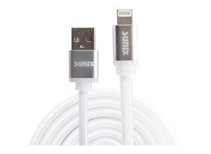 4251678496794 - 12M Softtouch usb Lightning Ladekabel Datenkabel Kabel Ladegerät kompatibel mit iOS iPhone 11 Pro Max iPhone Xr Xs se 2020 in Weiß - Sunix