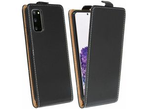 4251678497654 - cofi1453® Flip Case kompatibel mit Samsung Galaxy S20 (G980F) Handy Tasche vertikal aufklappbar Schutzhülle Klapp Hülle Schwarz - Schwarz