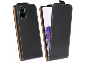 4251678497814 - cofi1453® Flip Case kompatibel mit Samsung Galaxy S20+ (G985F) Handy Tasche vertikal aufklappbar Schutzhülle Klapp Hülle Schwarz - Schwarz