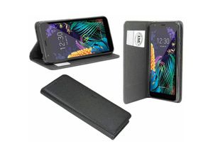 4251678498033 - cofi1453® Buch Tasche Smart kompatibel mit LG K30 (2019) Handy Hülle Etui Brieftasche Schutzhülle mit Standfunktion Kartenfach Schwarz