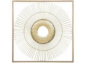 4251682200943 - Beliani - Wanddekoration Gold 50 x 50 cm im Strahlenkranz Design Quadratisch Modern - Gold