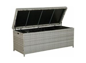 4251682203166 - Auflagenbox grau Rattan 158x63 cm Garten Terrasse