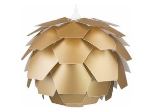 4251682216517 - Hängeleuchte Gold Blumenform Zapfen Kinderzimmer Beleuchtung Modernes Design - Gold