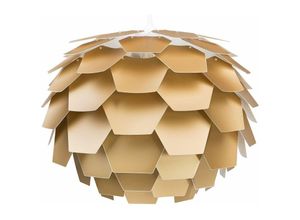 4251682216524 - Beliani - Hängeleuchte Gold Blumenform Zapfen großer Schirm Kinderzimmer Beleuchtung Modernes Design - Gold 4251682216524 - Beliani - Hängeleuchte Gold Blumenform Zapfen großer Schirm Kinderzimmer Beleuchtung Modernes Design - Gold