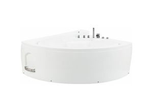 4251682219693 - Beliani - Whirlpool-Badewanne 165 x 148 cm Eckmodell Farblichttheraphie Modern