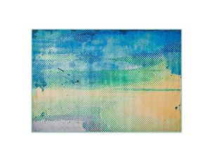 4251682220927 - Beliani - Teppich Blau mit Grün 160 x 230 cm in blauen Farbtönen Rechteckig Abstrakt Modern