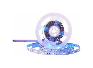 4251682222624 - Beliani - LED-Streifen Bunt 16 Farben rgb 5 m mit Fernbedienung Selbstklebend Wassserdicht IP20 - Weiß