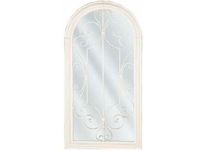 4251682222730 - Beliani - Wandspiegel Weiß Fensteroptik 49 x 97 cm Metall im eleganten Design Klassisch