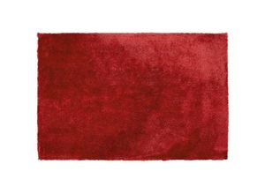 4251682224161 - Beliani - Teppich Rot Stoff rechteckig 140 x 200 cm einfarbig getuftet Modern Industrie Stil Langhaar Shaggy Flur Wohn- Kinder- und Schlafzimmer