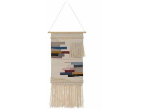 4251682226837 - Beliani - Bunte Wanddekoration Beige 40 x 101 cm Geflochtene Rechteckig im Boho Stil