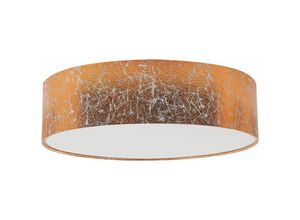 4251682233118 - Beliani - Deckenleuchte Kupfer Stoffschirm rund flach ø45 cm Trommelform Moderne Deckenlampe - Kupfer 4251682233118 - Beliani - Deckenleuchte Kupfer Stoffschirm rund flach ø45 cm Trommelform Moderne Deckenlampe - Kupfer