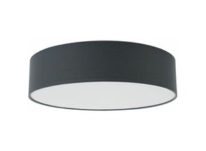 4251682233125 - Beliani - Deckenleuchte Grau Stoffschirm rund flach ø45 cm Trommelform Moderne Deckenlampe - Grau