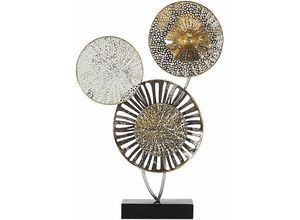 4251682236034 - Beliani - Dekoration Gold  Silber aus Metall 3-teilige Tischdeko Wohnartikel Unregelmässige Form  Kreisförmig Modernes Design