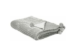 4251682240178 - Beliani - Decke Hellgrau Polyester Flauschig Kuschelig 200 x 220 cm