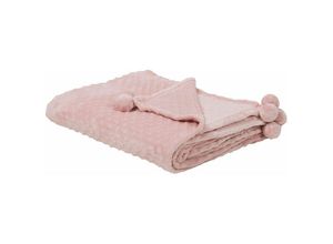 4251682240215 - Beliani - Decke Rosa Polyester 200 x 220 cm kuschelig - Rosa