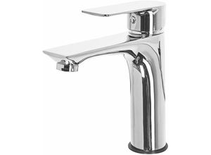 4251682241885 - Beliani - Wasserhahn Silber aus Messing Chrom Badezimmer  Armaturen  Badarmaturen Klassischer Wasserhahn Modernes Design