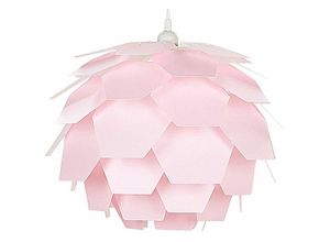 4251682243025 - Beliani - Hängeleuchte Rosa Blumenform Zapfen Kinderzimmer Beleuchtung Modernes Design - Weiß