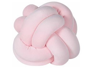 4251682244220 - Beliani - Dekokissen Rosa Samtstoff 20 x 20 cm Knotenball Sofakissen verknotet Wohnaccessoires Wohnzimmer Schlafzimmer Kinderzimmer Modern