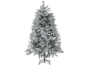 4251682244336 - Beliani - Weihnachtsbaum 180 cm Weiß Schneebedeckt mit Kunstschnee und Ständer Weihnachtszeit  Weihnachten  Wohnzimmer Modern