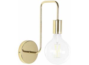 4251682247290 - Beliani - Wandleuchte Gold mit 32 cm Höhe Lampe aus Metall Wohnzimmer Schlafzimmer Küche Flur Moderne Deckenleuchte Modernes Design - Gold