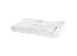 4251682247573 - Kuscheldecke Weiß Polyester 150 x 200 cm Plüsch Decke Felloptik Schlafzimmer Wohnzimmer