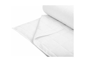 4251682261869 - Bettdecke Weiß Polyester Baumwolle 135 x 200 cm Doppeldecke Monochromatisch Warm Ganzjährig Schlafzimmer