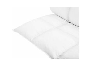 4251682264754 - Beliani - Bettdecke Weiß Japara Baumwolle Entendaunen 200 x 220 cm Extra Warm geräuscharm luftdurchlässig leicht Winter Schlafzimmer