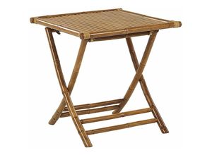 4251682267120 - Beliani - Garten Beistelltisch Heller Holzfarbton Bambusholz modern klappbar Balkon Terrasse