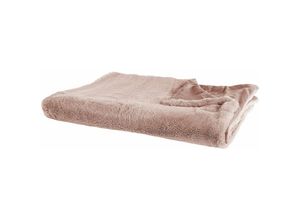 4251682269186 - Beliani - Kuscheldecke Rosa Polyester 200 x 220 cm Plüsch Decke Felloptik Schlafzimmer Wohnzimmer - Rosa