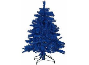 4251682269773 - Beliani - Weihnachtsbaum 120 cm Blau aus Kunststoff mit Ständer Weihnachtszeit Weihnachten Wohnzimmer Modern - Blau